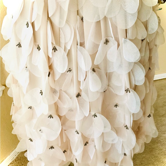 Sue Wong Cream Ruched One Shoulder Gown-NWOT - Picture 5 of 5